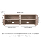 Hudson&Canal Holbrook TV Stand for TV's up to 75" - Alder White-Product Dimensions: 15.75" L x 68" W x 24" H