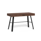 Whalen James 48"W Writing Desk - Brown/Black-Floor levelers