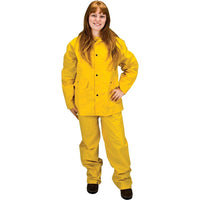 Zenith Safety Rz100 Rain Suit, Polyester/Pvc, 2X-Large, Yellow - 5 Pack-Colour: Yellow