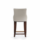 Manhattan Comfort Shubert 22.64" Modern Leatherette Upholstered Counter Stool - Light Grey - 2 Pack-Seat Height: 25.98 in