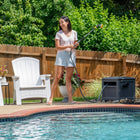 Suncast Adirondack Chair with Storage - White-Convenient built in storage provides space for cushions and outdoor accessories with a maximum weight limit of 50 lbs. 
