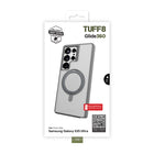 TUFF8 Samsung Galaxy S25 Ultra Glide360 Rugged Qi2 Compatible Case-360° Rotating Stand: Built-in stand that rotates to multiple angles for hands-free phone use