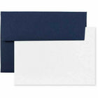 JAM Paper Stationery Set - 25 White Cards and 25 A6 Envelopes - Navy Blue - set of 25-Color: Navy Blue