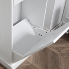 HOMCOM 10 Gallon Tilt Out Trash Sideboard Buffet Cabinet with Hidden Bin & Drawer - White-Colour: White