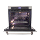 Kucht 30" 5 cu. ft. Single Electric Wall Oven - Stainless Steel-Standard side racks