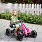 Aosom 12V Kids Electric Go Kart for 3-8 Year Olds - Pink-12V 7Ah battery powers this ATV for up to 50 minutes of adventure. 