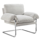 Modway Ansel Boucle Fabric Accent Chair - Newsprint-Boucle Fabric Upholstery