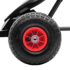 Aosom Kids Pedal Go Kart with Adjustable Seat and Shock Absorption - Red-Colour: Red, Black 