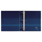 Avery Heavy Duty Binder, 3" Sized One Touch Locking D Rings, Navy, (79961)-PVC Free polypropylene, linen pattern
