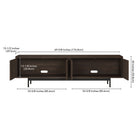 Hudson&Canal Whitman TV Stand for TV's up to 75" - Alder Brown-Features easy assembly