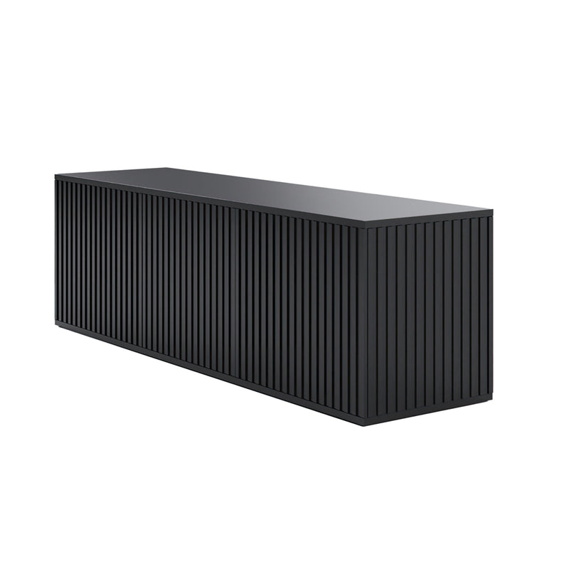 Nexera Trelisse 60 inch TV Stand with 3 doors - Black | staples.ca