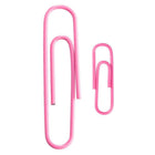 JAM Paper Combo Pack Colourful Paper Clips - Standard & Jumbo - Pink - 100 Pack & 75 Pack -Size: 1 inch (Standard/Regular) & 2 Inch (Jumbo) | Keep your stacks of paper organized with coloured paper clips