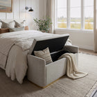 Zuo Dobo Storage Bench - Grey-Dimensions: 17.7" L x 48.0" W x 20.5" H