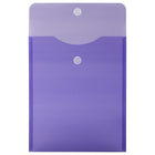 JAM Paper Plastic Envelopes with VELCRO Brand Closure, 1 Expansion, 9.75 x 11.5, Violet Purple, 24 Pack (235827602g)-Purple