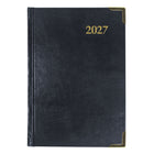 Brownline 2027 Executive Appointment Book Daily Planner with Sewn Binding - 7-1/8" x 4-7/8" - Assorted Colours - Trilingual-Sewn binding with Aristo bonded leather hard cover