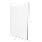 Deflecto Classic Image Wall Mount Sign Holder - Portrait - 8 1/2"W x 11"H - Clear-Accommodates Portrait, 8.5"W x 11"H inserts