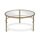 Hudson&Canal Gaia Round Nested Coffee Table - Brass-Clean with a soft, dry cloth and no harsh chemicals or abrasive cleaning materials