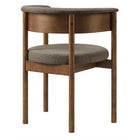 Modway Clea Curved Upholstered Dining Chairs - Taupe - 2 Pack-8