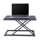 Rocelco PDR Portable Desk Riser w/Easy-Lift Handle & Carry Case - Black-Rises to 15" - Folds less than 1" thin