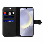 Blu Element Folio 2-in-1 Case for Galaxy S25 Edge - Black-Magnetically detachable protective phone case
