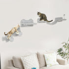 PawHut 4-Piece Cat Wall Shelves with Steps, Scratching Posts and Ladder-Made of particleboard for long-lasting strength 