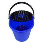 Globe Commercial Bucket With Wringer - 13 Qt.-Wringer features molded mop handle holder