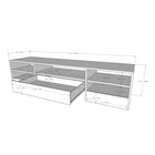 Nexera Rustik 72" TV Stand With A Drawer - Black-Designed and made in Canada with CARB II/FSC Certified particle board and MDF materials.  Ships in 24-48H from order date. Assembly required