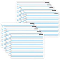 Ashley Productions Smart Poly PosterMat Pals Space Savers - 13" x 9-1/2" - 1" Handwriting Highlighted Blue - 10 Pack-It's a poster, it's a placemat, it's both! Great smaller size for easy use in the classroom, home, office, or on the go!