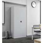 Ceha Canada RTA Metal Storage Cabinet - 36" W x 77" H - Light Grey-HIGH WEIGHT CAPACITY: Boasts a total weight capacity of 600 lbs, perfect for heavy-duty items and equipment