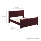 Modway Rael Performance Velvet Queen Platform Bed - Mulberry-8