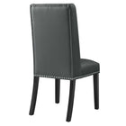 Modway Baron Vegan Leather Dining Chair - Grey-Chair Weight Capacity: 500 lbs.