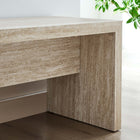 Modway Mirella 62" Faux Travertine Long Bench - Travertine-Versatile Placement