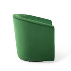 Modway Prospect Performance Velvet Swivel Armchair - Emerald-Dense Foam Padded Seat