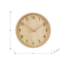 Monarch Specialties 9120 12" Round Juvenile Wall Clock - Natural Face/Natural Frame-Enjoy a peaceful environment with the non-ticking quartz movement, allowing for a serene atmosphere whether placed in juvenile spaces or a stylish living area