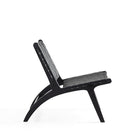 Manhattan Comfort Maintenon 25.79" Industry Chic Faux Leather Upholstered Accent Chair - Black-The Weaved Faux Leather Accent Chair Invites For a Comfort Chill and Brings Style and Statement to your Living Space