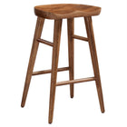 Modway Saville Backless Wood Counter Stools - Walnut - Set of 2-Adjustable Non-Marking Foot Glides