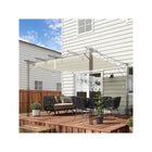 Outsunny 8.2' L x 8.4' W Retractable Pergola Canopy Replacement for 10' L x 10' W Frame (Cover Top) - Cream White-The breathable fabric provides good air circulation