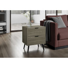 Monarch Specialties 24" 2-Drawer Laminate Accent Table - Grey-Enjoy a quick and simple setup with the included easy to assemble, illustrated instructions