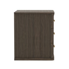 Manhattan Comfort Clifford Traditional 3-Drawer Nightstand - Walnut-Home Assembly Required (All Hardware Included)