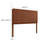 Modway Sparta Weave Vegan Leather Queen Headboard - Walnut Brown-7