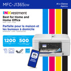 Brother INKvestment MFC-J1365DW Wireless Inkjet All-in-One Printer - Colour - Auto Duplex Printing - 1.8” Colour Display-Enhance your workflow with Wi-Fi Direct