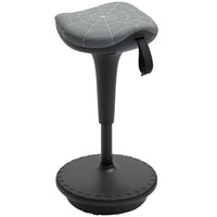 Vinsetto Backless Adjustable Wobble Stool Chair - Grey-Backless design promotes active sitting and proper posture, engaging core muscles for a healthier back