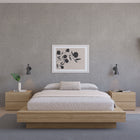 Nexera Marconi Platform Bed Frame - Queen Size - Brown Oak-7