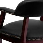 Flash Furniture Top Grain Leather Conference Chair with Accent Nail Trim & Casters - Black-CA117 Fire Retardant Foam