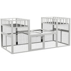 PawHut Combinable Design Wooden Chicken Coop with Storage Shelf - 7.3' x 3.6' - White-Large and roomy with 25 sq.ft (2.33㎡) of running space and a length of 7.3 ft (2.24m) from end to end 