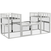 PawHut Combinable Design Wooden Chicken Coop with Storage Shelf - 7.3' x 3.6' - White-Large and roomy with 25 sq.ft (2.33㎡) of running space and a length of 7.3 ft (2.24m) from end to end 