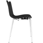 Modway Flare Dining Side Chair - Black-Stainless Steel Base
