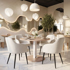Zuo Jolie Dining Chair - Ivory - Set of 2-Dimensions: 24.4" L x 25.2" W x 33.5" H