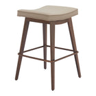 Zuo Divat Counter Stool - Beige/Walnut - Set of 2-6