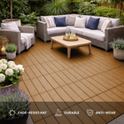 MotionGrey 4-Slat Interlocking Waterproof Outdoor Deck Tiles for Patio, Balcony and Garden - Beige - 20 Piece Set-7
